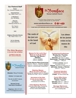 Boletín Semanal - St. Boniface Roman Catholic Church