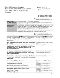 formación académica - Páginas Personales UNAM