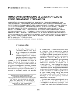 Consenso Venezolano en Cáncer Epitelial de Ovario - Intervalolibre