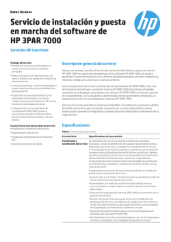 Informe del Servicio de instalación y puesta en - Hewlett Packard
