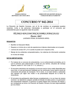 CONCURSO Nº 042-2014 - Poder Judicial