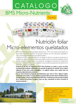 Catalogo Espana NF - BMS Micro-Nutrients