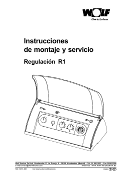 Manual de usuario regulación R1 - Wolf