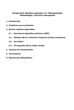 Prospecci&oacute;n Geof&iacute;sica aplicada a la Hidrogeolog&iacute;a - Instituto
