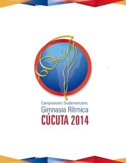 Directivas Campeonato Sudamericano GR Cucuta 2014
