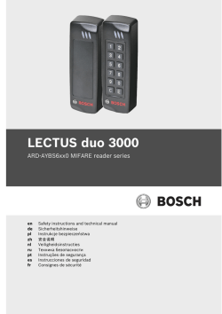 LECTUS duo 3000 - Bosch Security Systems