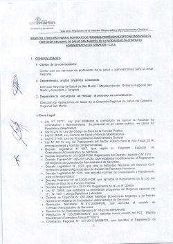 bases convocatoria dires - Red de Salud Tocache