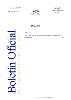 BOPR Serie A nº 128 17/10/2014 (PDF 210 Kb) - Parlamento de La