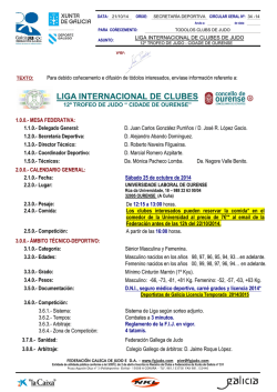 LIGA XUNTA (GALICIA3) - Federación Galega de Judo
