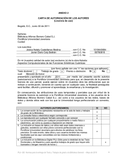 ANEXO 2 CARTA DE AUTORIZACIÓN DE LOS AUTORES (Licencia