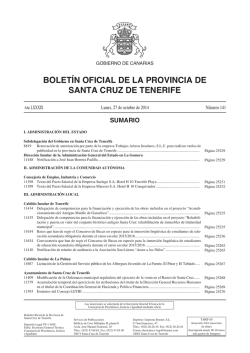 Boletín 141/2014, de fecha 27/10/2014 - BOP Santa Cruz de Tenerife