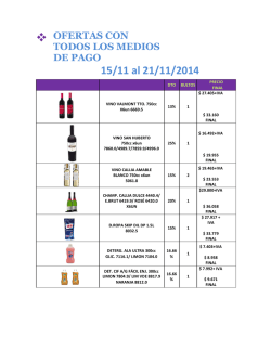 01/11 al 07/11/2014 - Masivos