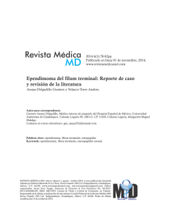 Reporte de caso. Ependimoma Rev Med MD 6-1 2014.cdr