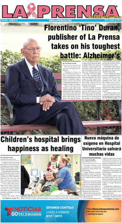 Florentino Tino Duran, publisher of La Prensa takes on his toughest