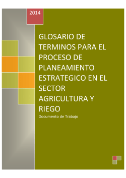 Glosario - Ministerio de Agricultura