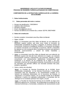 Redise&ntilde;o Curricular de la Carrera Economia - Universidad Laica