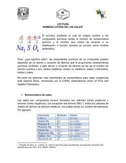 Nomenclatura de sales - Portal Académico del CCH - UNAM