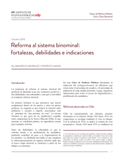 Reforma al sistema binominal - Instituto de Pol&iacute;ticas P&uacute;blicas UDP