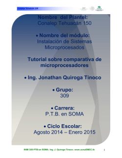 Tutorial – Comparativa de Microprocesadores - Zona EMEC