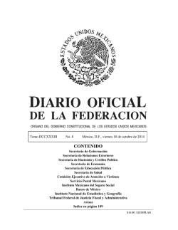 CONTENIDO - Diario Oficial de la Federación