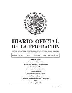 13/10/2014 - Diario Oficial de la Federación