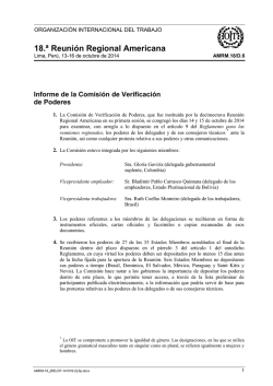 Informe de la Comisi&oacute;n de Verificaci&oacute;n de Poderes