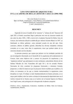 Los concursos de arquitectura en la Academia de Bellas Artes de