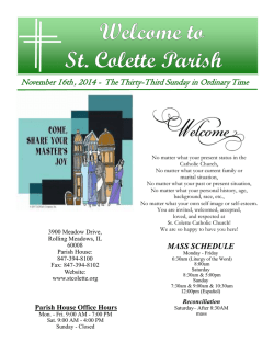 St. Colette Parish! - E-churchbulletins.com