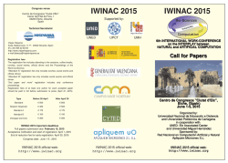 IWINAC 2015 IWINAC 2015 - UNED