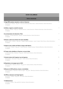 . OCHO COLUMNAS Ocho columnas