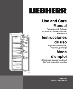 Use and Care Manual Instrucciones de uso Mode demploi