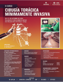 II Curso de Cirugía Torácica Mínimamente Invasiva - Clínica Alemana