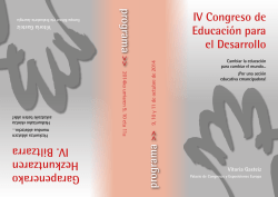 IV Congreso de Educación para el Desarrollo G