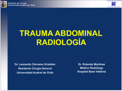 trauma abdominal radiología - Cirugía UACh - Universidad Austral