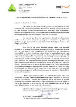 Carta OFERTA ESPECIAL AUGC - AUGC Pontevedra