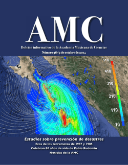 Estudios sobre prevenci&oacute;n de desastres - Academia Mexicana de