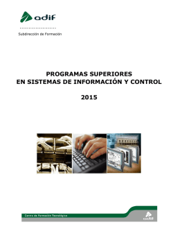 programas superiores en sistemas de información y control 2015