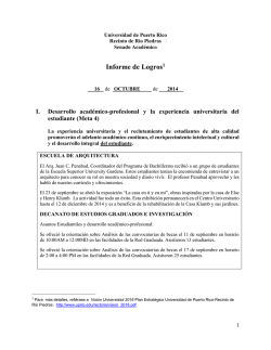 Informe de Logros - Senado Académico - Universidad de Puerto
