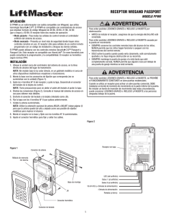 ADVERTENCIA NCIA ADV ADVERTENCIA - LiftMaster