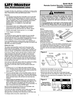 WARNING WARN - LiftMaster