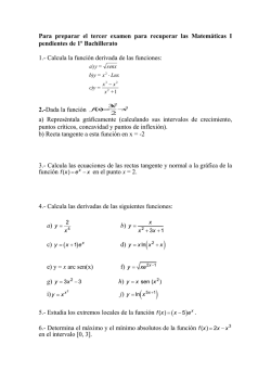 Preparación de la prueba de Matemáticas I, Trimestre 3º.