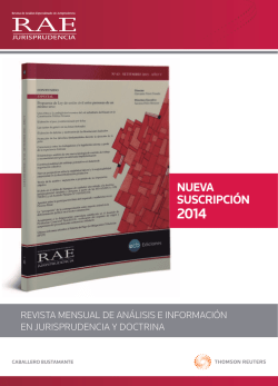 Revista mensual de análisis e infoRmación en juRispRudencia y