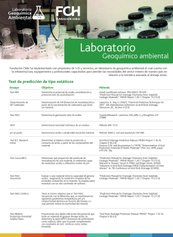 Laboratorio de Geoqu&iacute;mica Ambiental - Fundaci&oacute;n Chile
