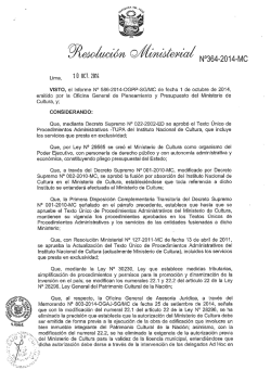 %0/Émïa% N°364-2014-MC - Transparencia - Ministerio de Cultura