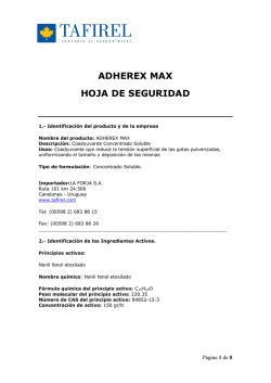 ADHEREX MAX HOJA DE SEGURIDAD