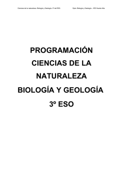 Programación de Biología y Geología - Junta de Andalucía
