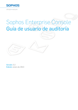 Guía de usuario de auditoría de Sophos Enterprise Console