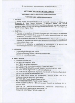 DIRECTIVA Nº 0005-2014-UGEL.pdf - UGEL YUNGUYO