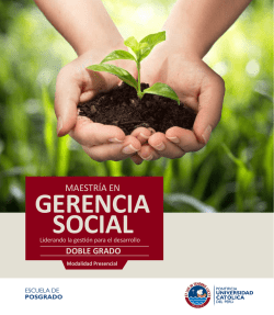 GERENCIA SOCIAL - Escuela de Posgrado - Pontificia Universidad
