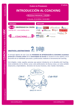 INTRODUCCIÓN AL COACHING - ifide